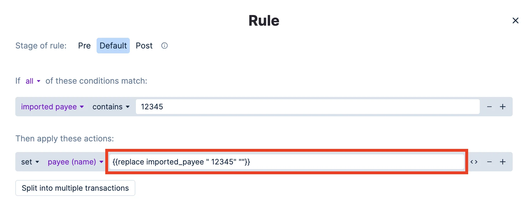 How to enable rule action templating 2