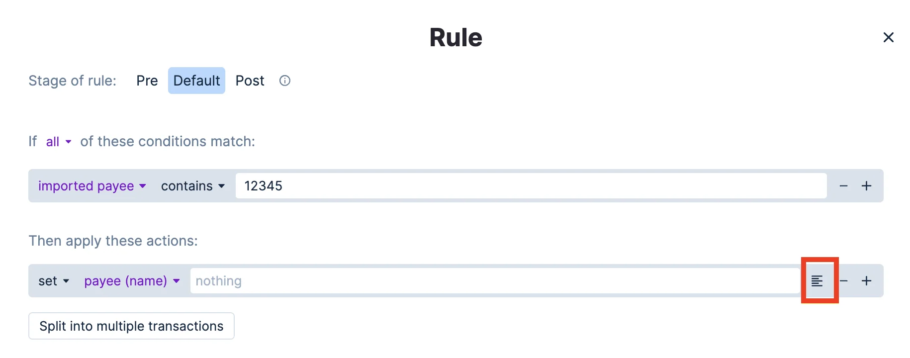 How to enable rule action templating